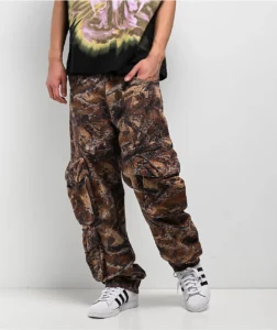 Ninth Hall Brown Camo 3D Cargo Pants 395535 front US