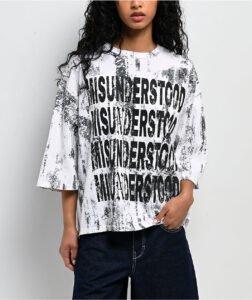 Ninth Hall Ciara Misunderstood Washed White T Shirt 403165 front US